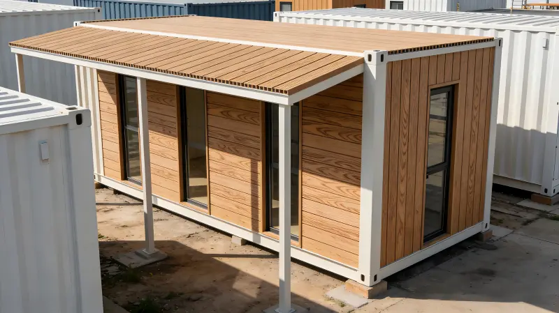 Aplicación de perfiles de WPC en la construcción de casas contenedor