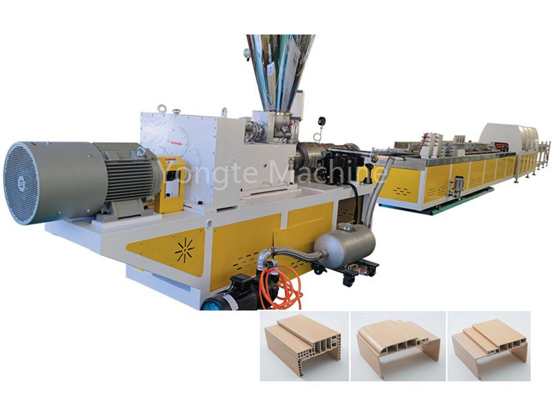 Máquina de extrusión de perfil de puerta WPC de alta velocidad