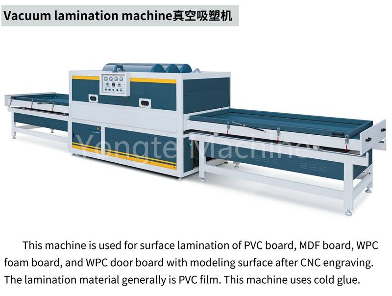 Máquina laminadora al vacío para paneles de puertas WPC