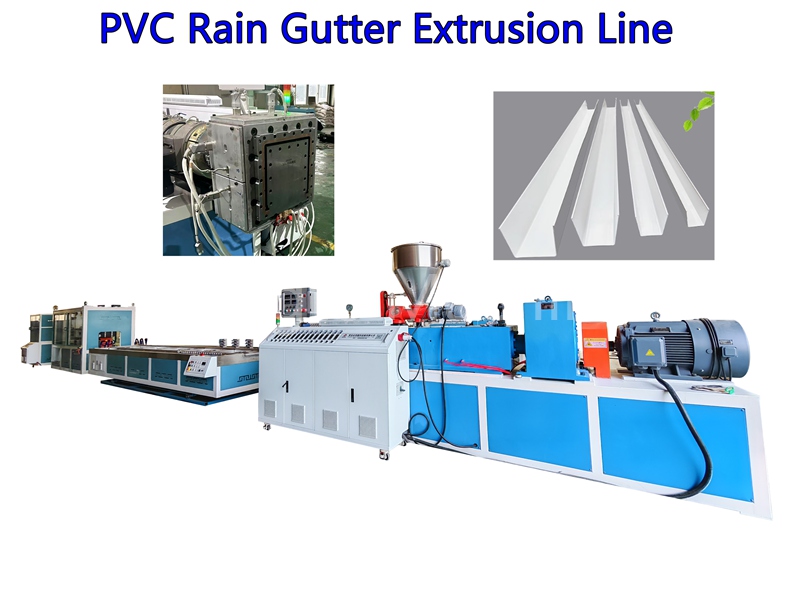 Máquina de extrusión de canalones de lluvia de PVC