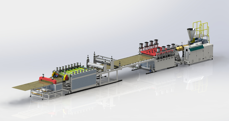 Máquina para fabricar tableros sólidos de WPC