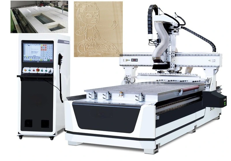 Máquina de grabado CNC de puerta WPC