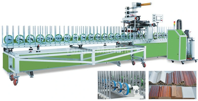 Máquina laminadora PUR para marco de puerta WPC